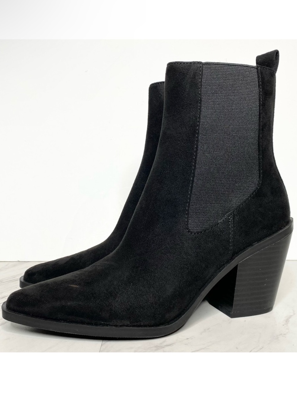 New! BP Emmy Black Chelsea Heeled Bootie 8M